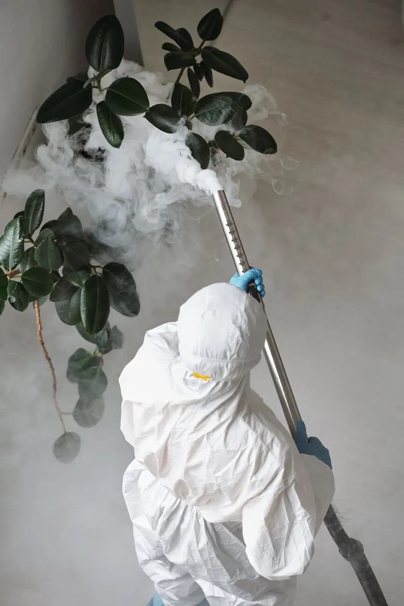 A PestPro technician treating a home